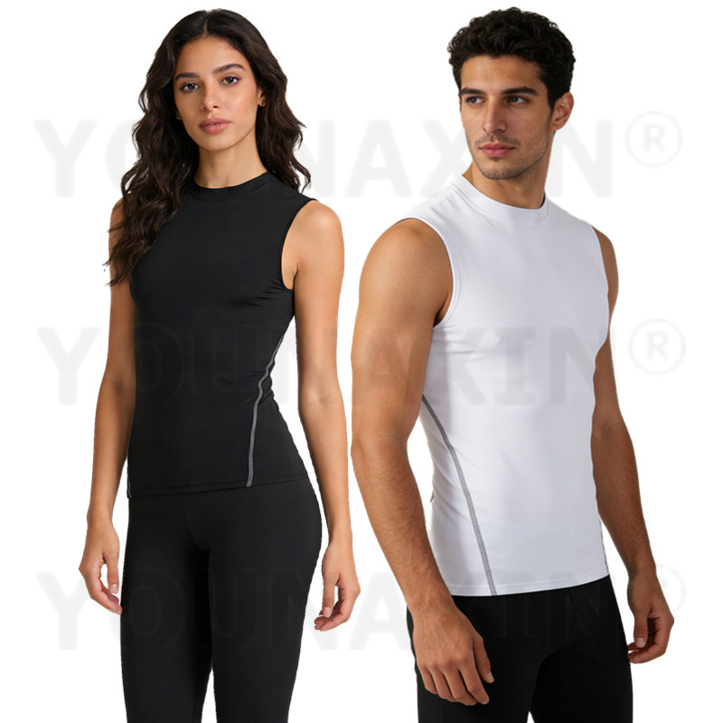 Base Layer Top - YOUNAXIN Débardeur de compression sans manches