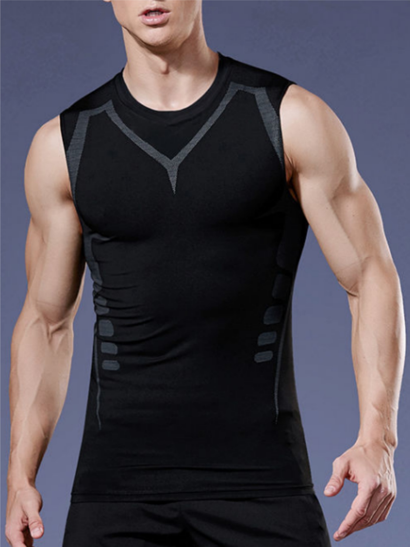 T Shirt Tight Fit - Gilet serré pour hommes, chemise de