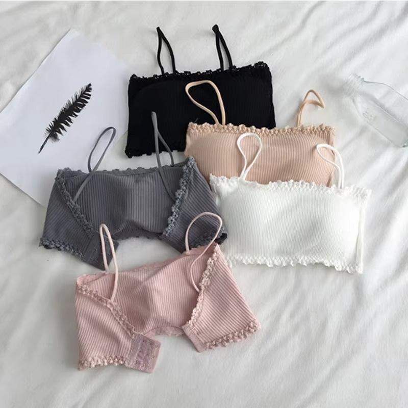 Suspender Tank Top - Soutien-gorge en coton pour femme, soutien-gorge