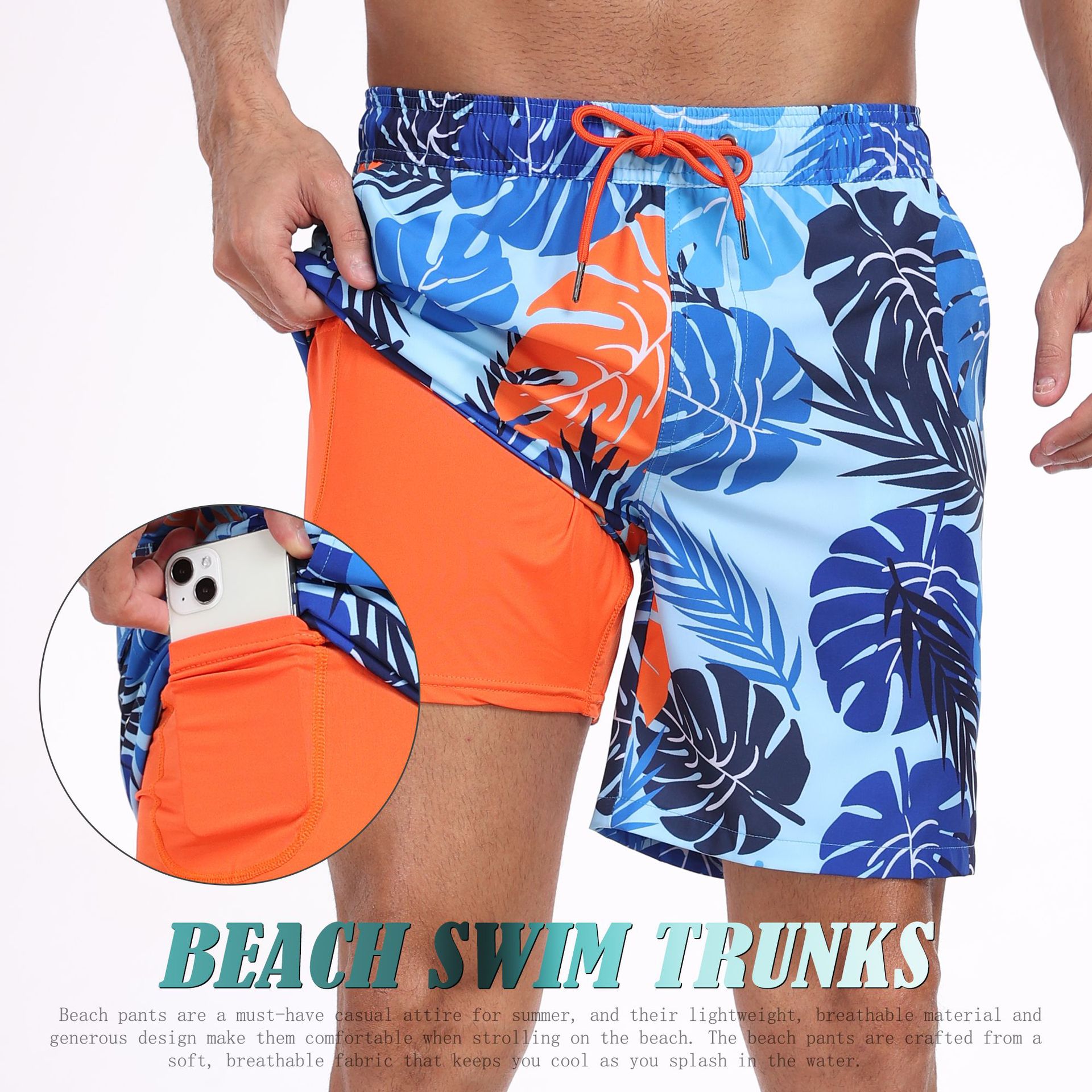 Shorts de bain 2-en-1 pour hom - Long Leg Trunk Men avis et prix